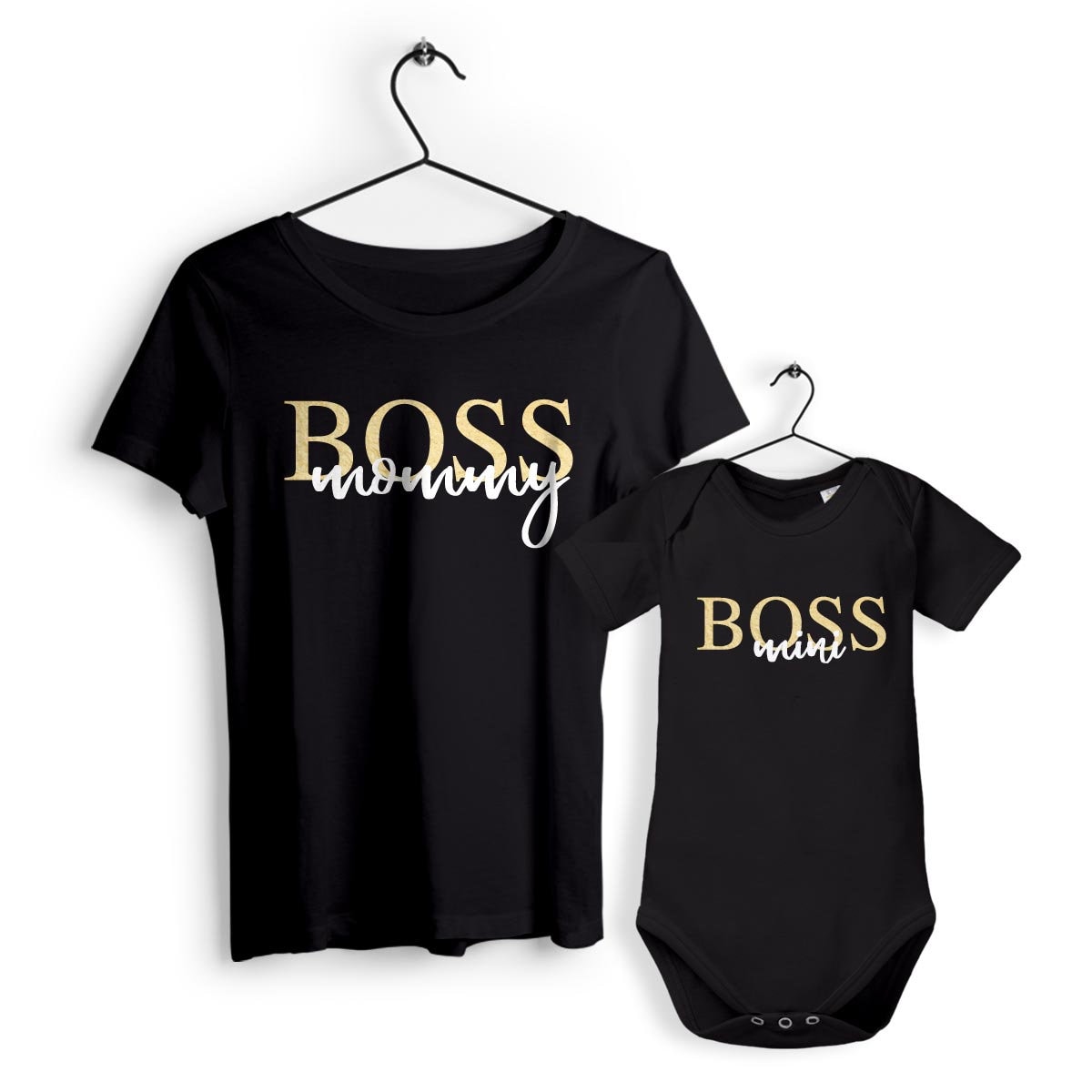 Set Mommy Boss und Mini Boss T-Shirt Body