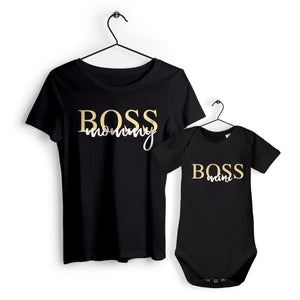 Set Mommy Boss und Mini Boss T-Shirt Body
