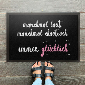 Fußmatte immer glücklich
