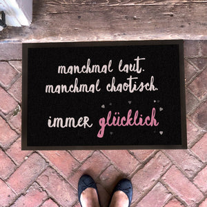 Fußmatte immer glücklich