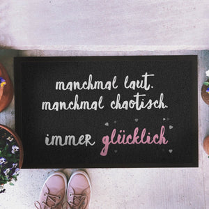 Fußmatte immer glücklich