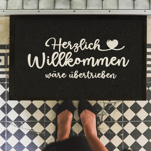 Fußmatte Fußabstreicher Familie "Übertrieben" Anti-Rutsch-Matte