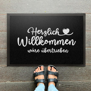 Fußmatte Fußabstreicher Familie "Übertrieben" Anti-Rutsch-Matte