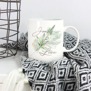 personalisiertes 2er Set Flamingo Tasse mit Namen