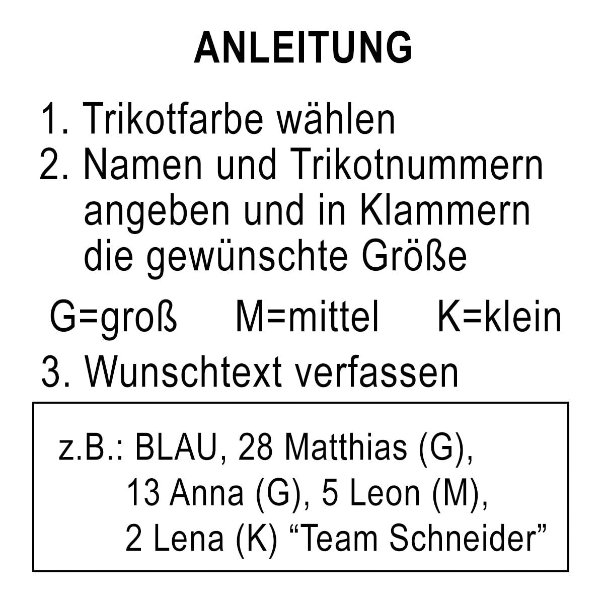 voll personalisierbare Fußmatte "Fußball" Team - mit Namen, Familienmitgliedern, Nummern und Trikotfarbe