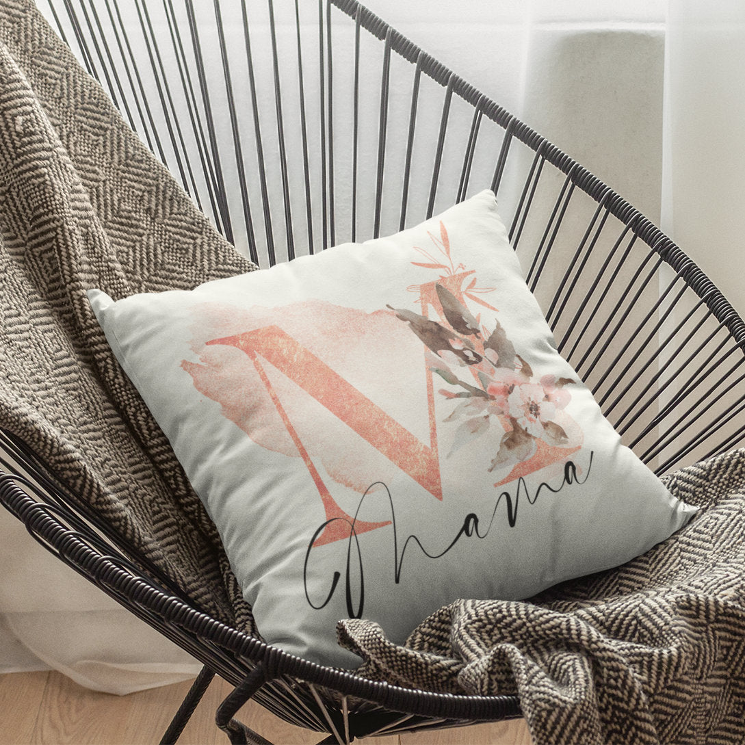 personalisierte Kissen Kissenhülle "I Initial und Vornamen mit u. ohne Füllung Geschenkidee