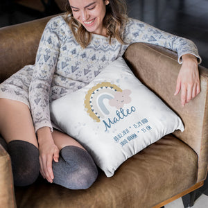 Kissen Rainbow personalisiert mit Geburtsdaten