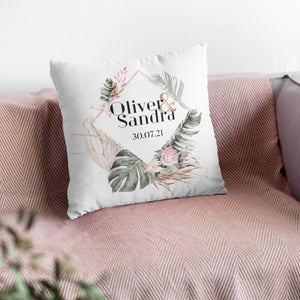 Deko-Kissen Hochzeit Paar personalisiert Vornamen und Datum