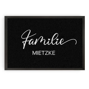 personalisierte Fußmatte mit Familienname