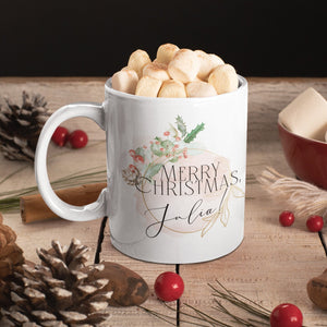 personalisierte Tasse Merry Christmas mit Namen