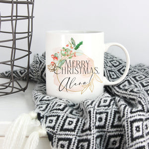 personalisierte Tasse Merry Christmas mit Namen