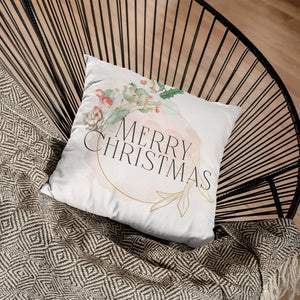 Deko-Kissen Kissenhülle "Merry Christmas" bedruckt mit u. ohne Füllung Geschenkidee