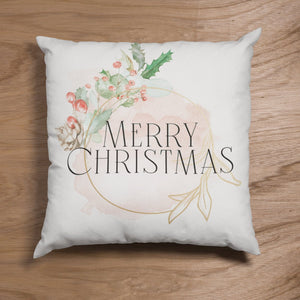 Deko-Kissen Kissenhülle "Merry Christmas" bedruckt mit u. ohne Füllung Geschenkidee