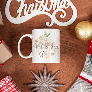 personalisierte Tasse Merry Christmas mit Namen