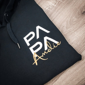 Papa Hoodie, personalisiert mit Name, Dad Hoodie, Papa Pullover, Hoodie mit Kapuze, Weihnachtsgeschenk für Papa, Geschenk für Mann