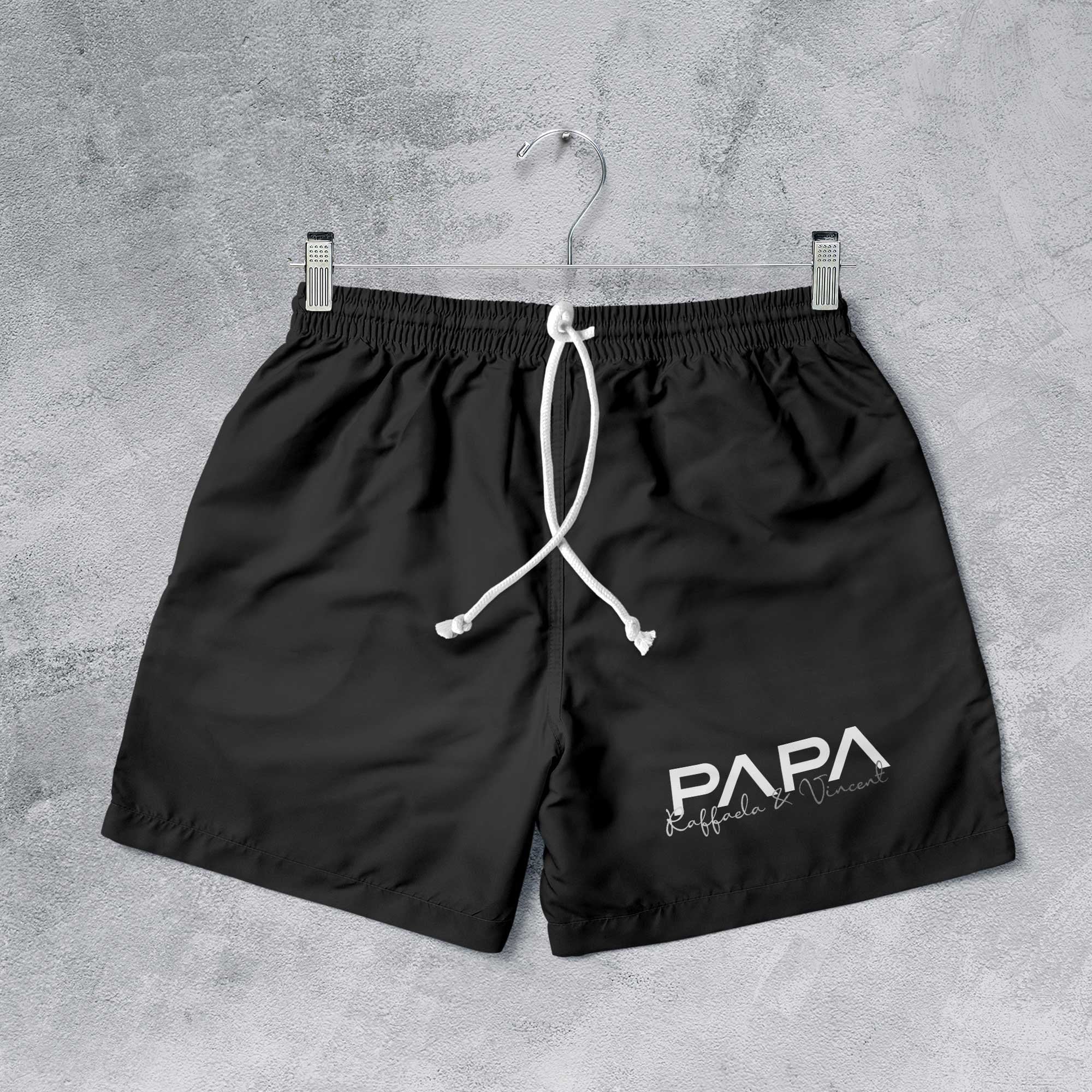 Papa Badehose, personalisiert mit Namen