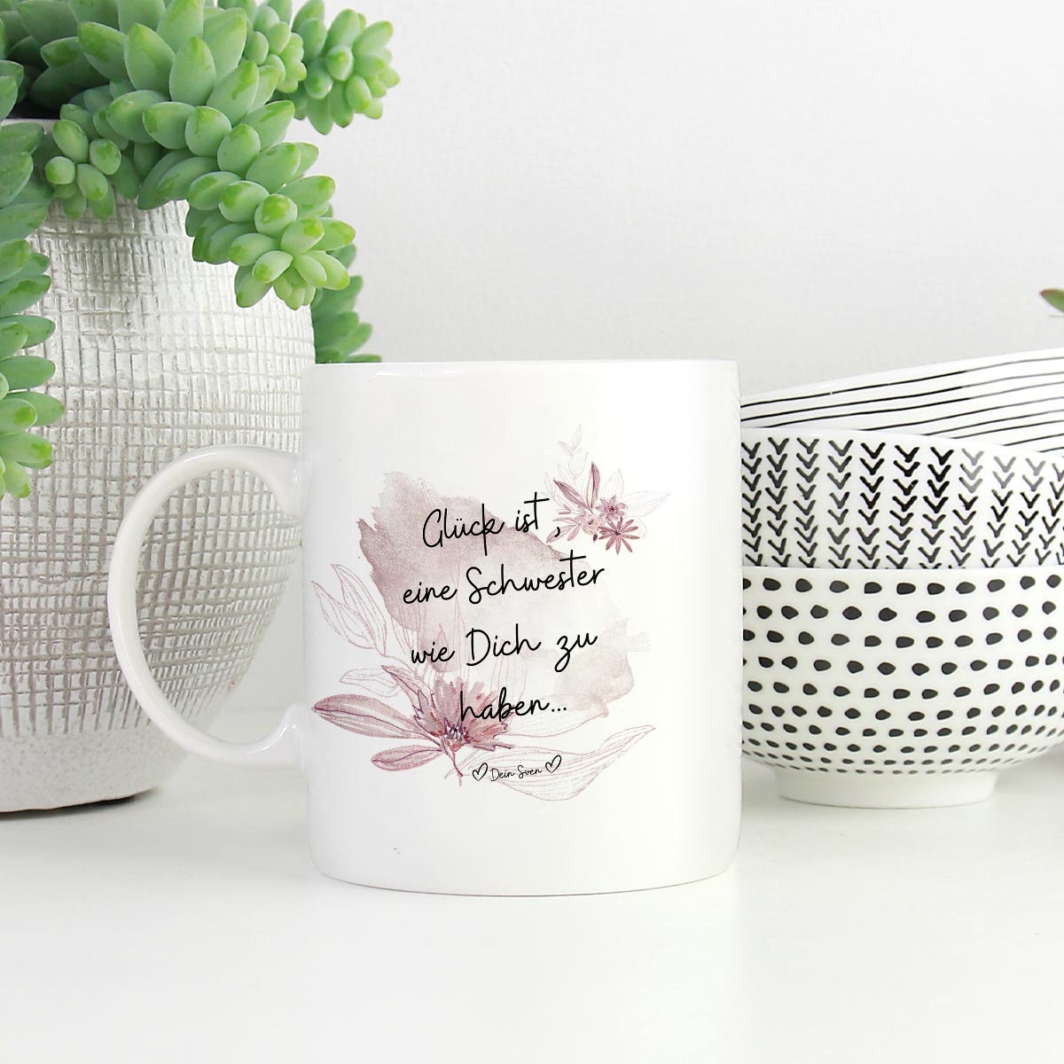 personalisierte Mama Schwester Freundin Tasse mit Namen
