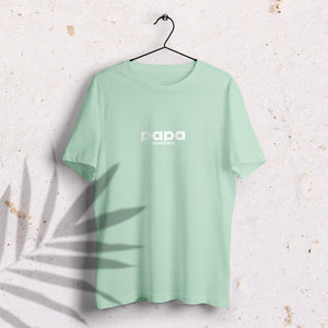 Papa T-Shirt Mint, personalisiert mit Namen