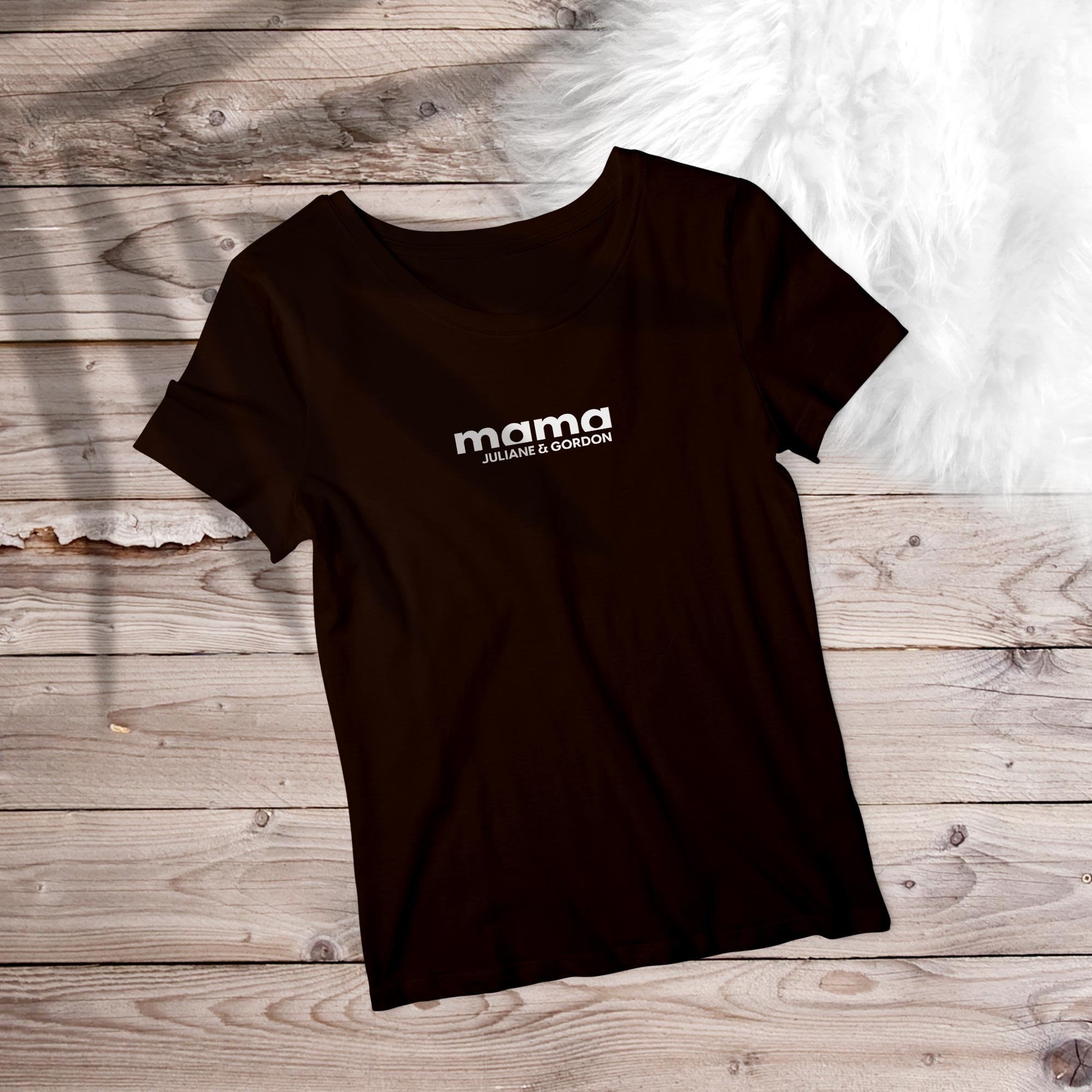 Mama T-Shirt simpel, personalisiert mit Namen
