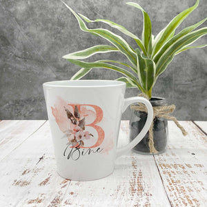 personalisierte konische Tasse mit Name flower