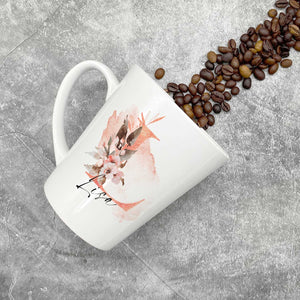 personalisierte konische Tasse mit Name flower