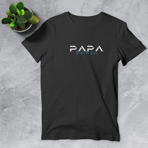 Papa I T-Shirt schwarz, personalisiert mit Namen