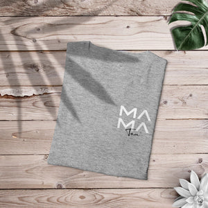 Mama T-Shirt grau, personalisiert mit Namen