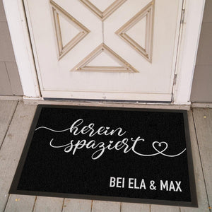 Personalisierte Fußmatte Hereinspaziert mit Familienname oder Vornamen