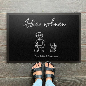 Fußmatte Oma und Opa personalisiert mit Namen und Personen