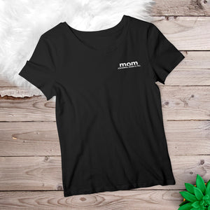 Mom T-Shirt schwarz weiß personalisiert mit Namen