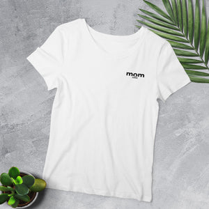 Mom T-Shirt schwarz weiß personalisiert mit Namen