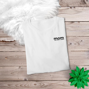 Mom T-Shirt schwarz weiß personalisiert mit Namen