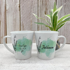 personalisierte konische Tasse Glück mit Name