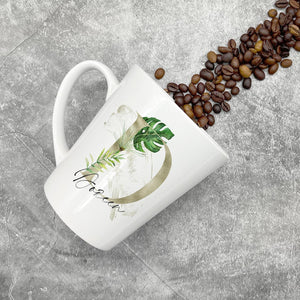 personalisierte konische Tasse mit Name tropical