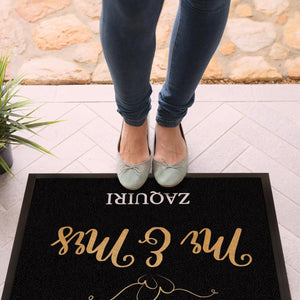 Fußmatte Mr & Mrs gold Herz personalisiert mit Name