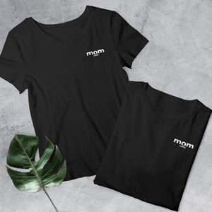 Mom T-Shirt schwarz weiß personalisiert mit Namen