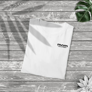 Mom T-Shirt schwarz weiß personalisiert mit Namen