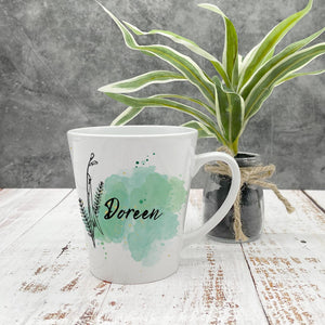 personalisierte konische Tasse Glück mit Name