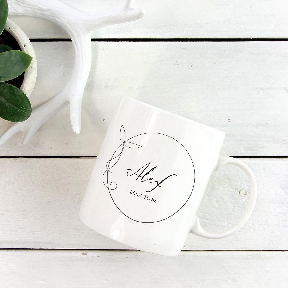 personalisierte Tasse mit Name zart