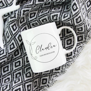 personalisierte Tasse mit Name zart