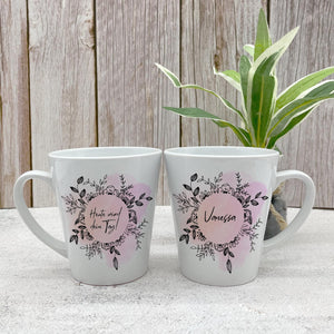 personalisierte konische Tasse mit Name Dein Tag