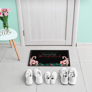 Personalisierte Fußmatte Weihnachten mit Familienname