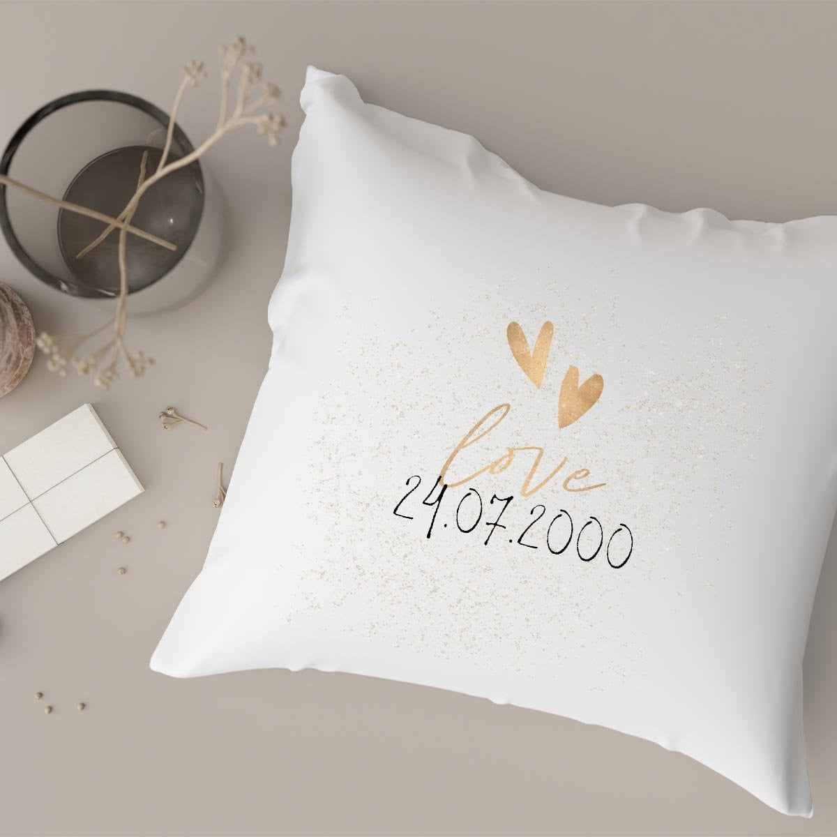 personalisierte Kissen Kissenhülle Love Wunschtext