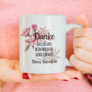 personalisierte Tasse mit Name Danke