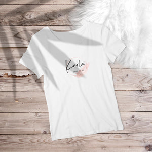 Braut Bride T-Shirt, personalisiert mit Namen