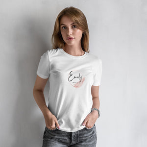 Braut Bride T-Shirt, personalisiert mit Namen
