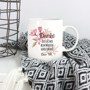 personalisierte Tasse mit Name Danke