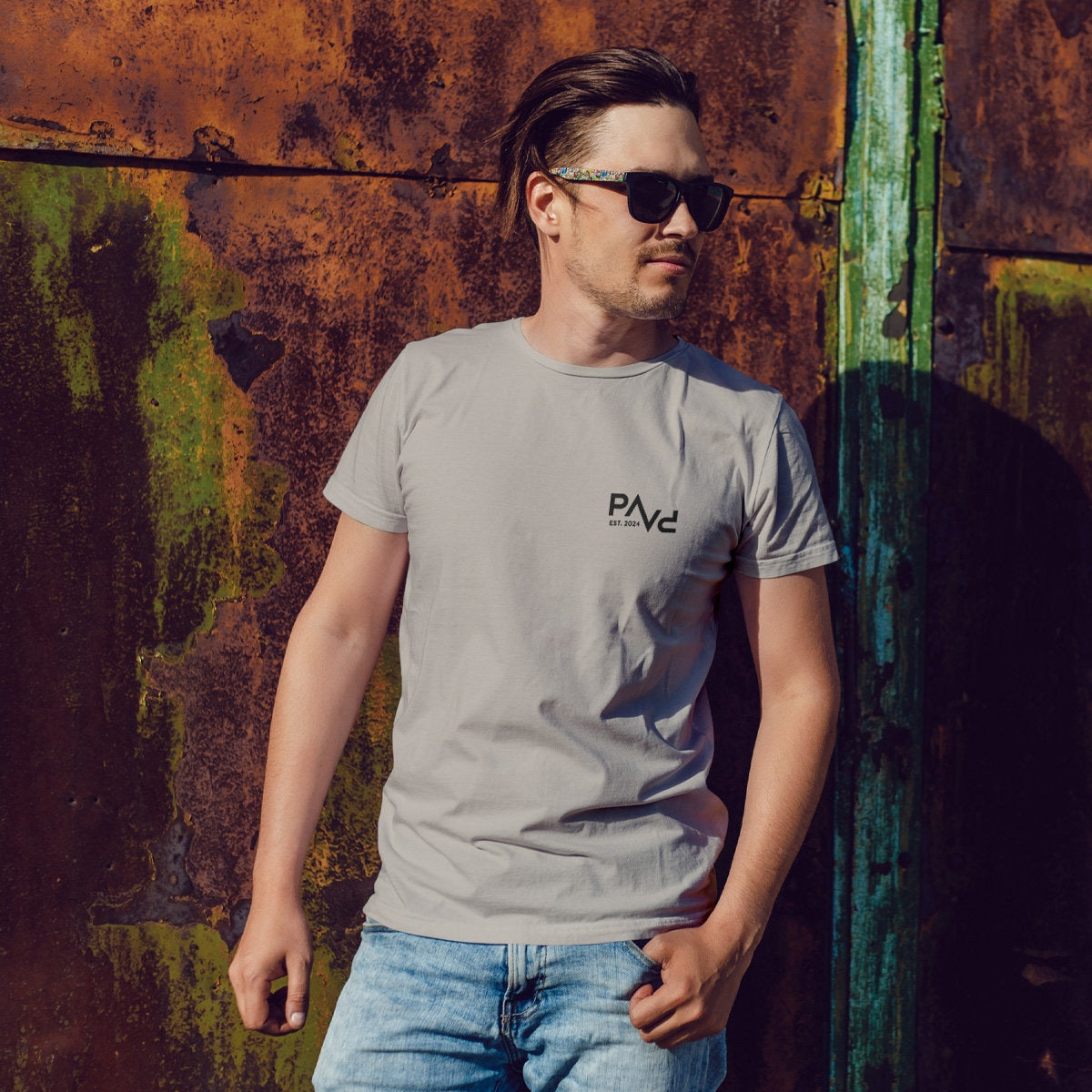 Papa T-Shirt PAPV beige, personalisiert mit Namen