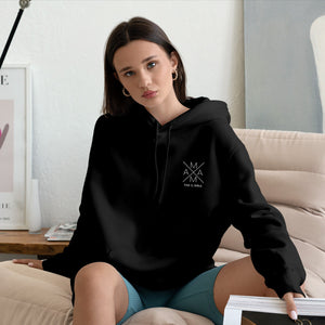 Mama Hoody Kreuz schwarz, personalisiert mit Namen