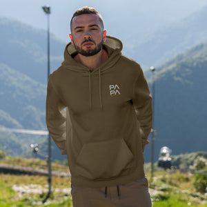 Papa Hoody oliv, personalisiert mit Namen